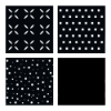 Pattern options for the 24" square commercial side table, including flower, cube, bubble, and solid designs