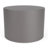 24" cylinder commercial side table in Titanium Gray with a solid cylindrical base and smooth round tabletop