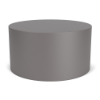 36" cylinder commercial coffee table in Titanium Gray with a solid cylindrical base and smooth round tabletop