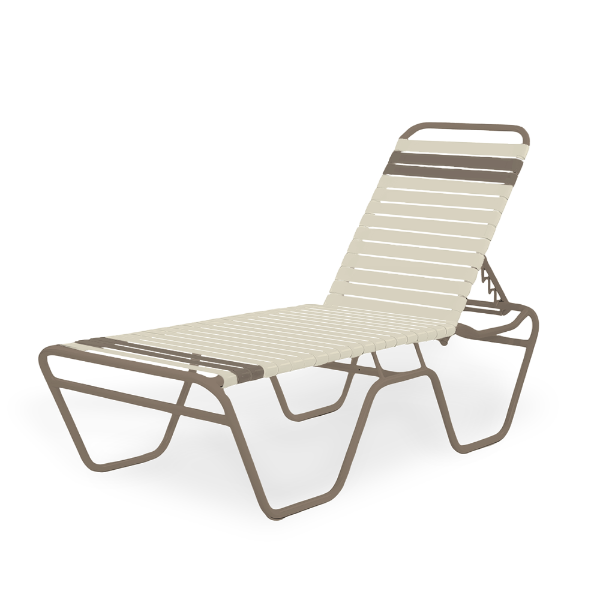 St. Maarten II  Vinyl Strap Pool Lounge Chair - 14” Seat Height